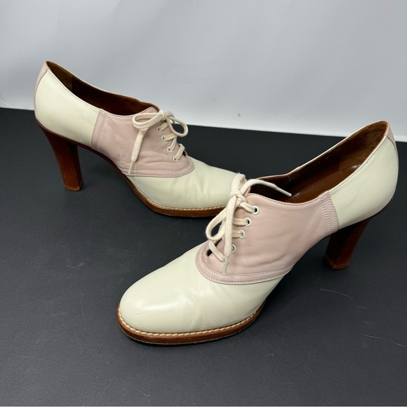 RALPH LAUREN COLLECTION 2005 derby lace tie heels, made in Italy, size 10 - Picture 4 of 16